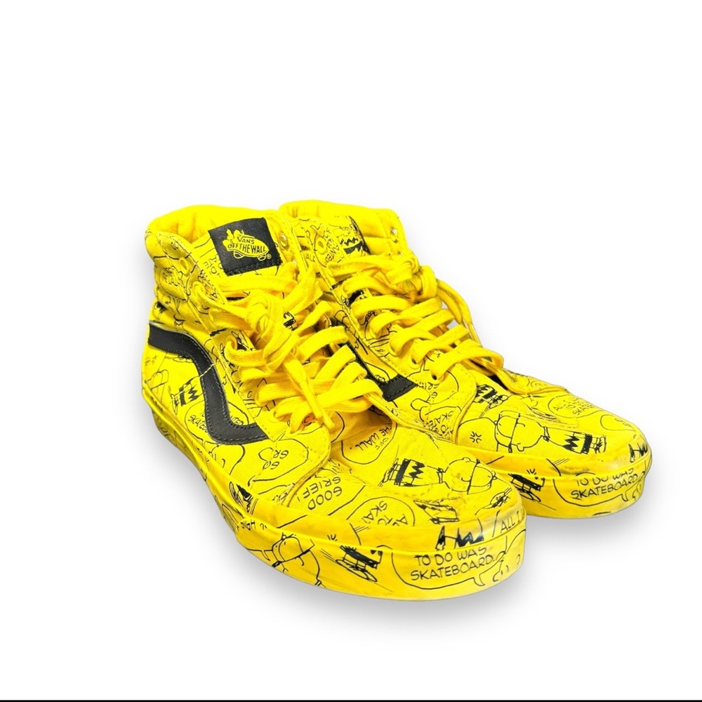 Vans X Peanuts Sk8 High Charlie Brown Maize Mens Size 8.5 (Women’s Size 10)